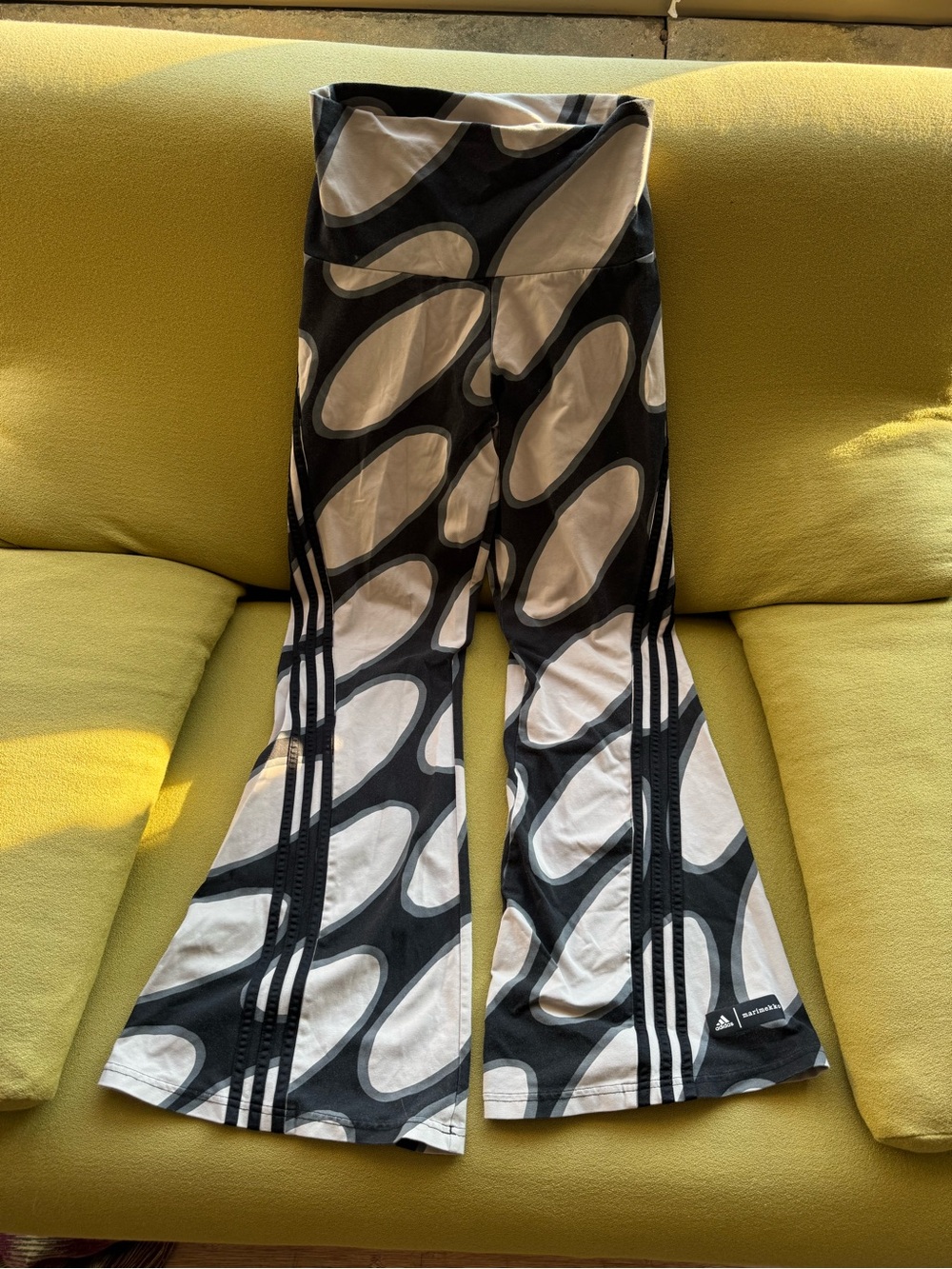 Marimekko Adidas Black and White Flared Active Leggings